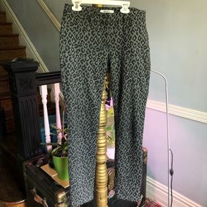 DKNYC Black and Grey Cheetah Print Pants